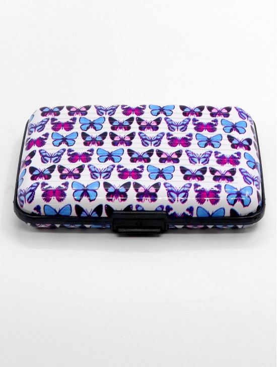BUTTERFLY PRINTS CREDIT CARD WALLET
